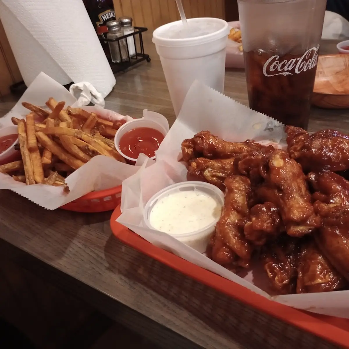 BBQ Wings and Fries