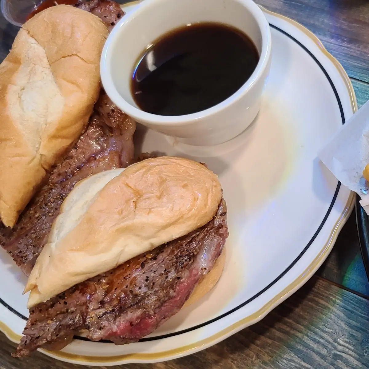 Steak Sandwich and Fries