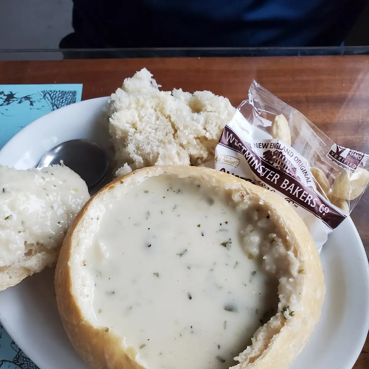Clam Chowder with Bread Bowl