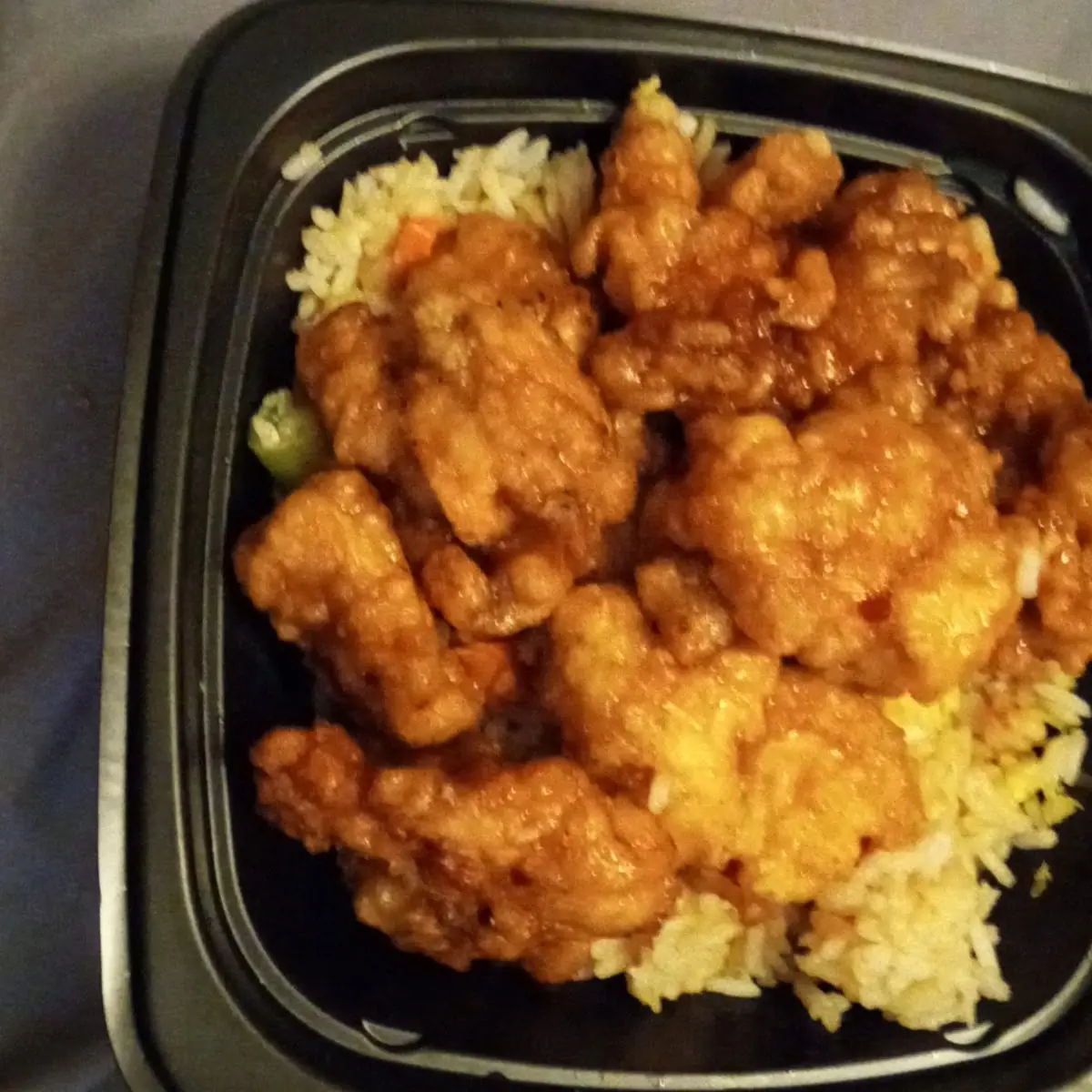 Orange Chicken Bowl with Fried Rice