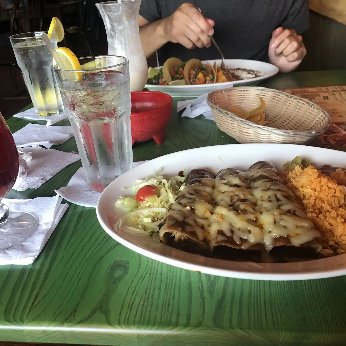 Enchiladas in Mole Sauce