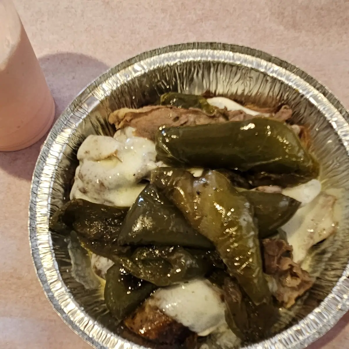 Beef Sausage Combo with Cheese and Strawberry Shake