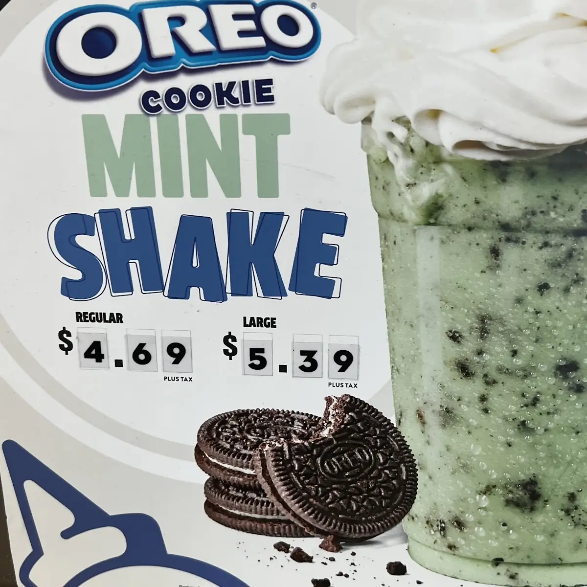 Oreo Cookie Mint Shake