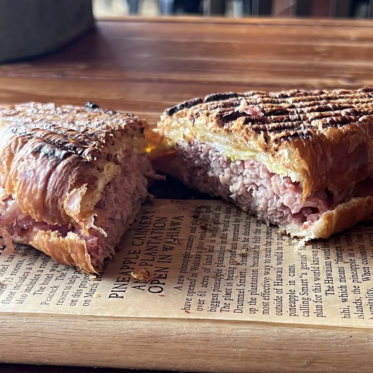 Ham Egg and Cheese Croissant