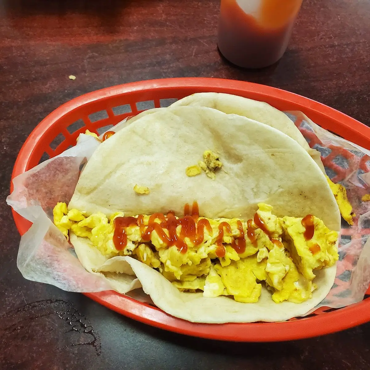 Potato Egg Bean and Cheese Tacos
