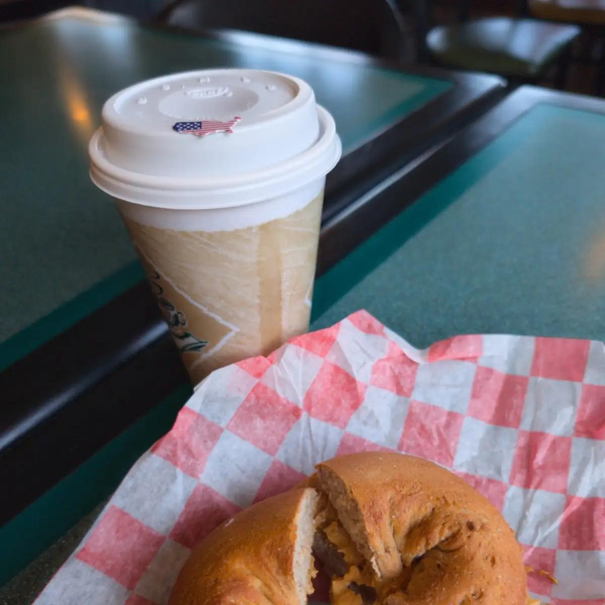 Bagel with Crunchy Peanut Butter