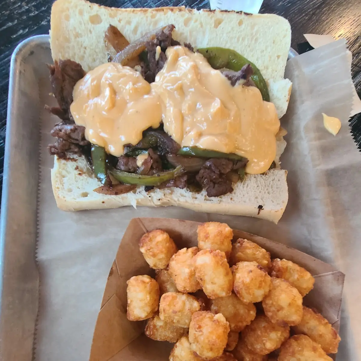 Philly Cheese Tots