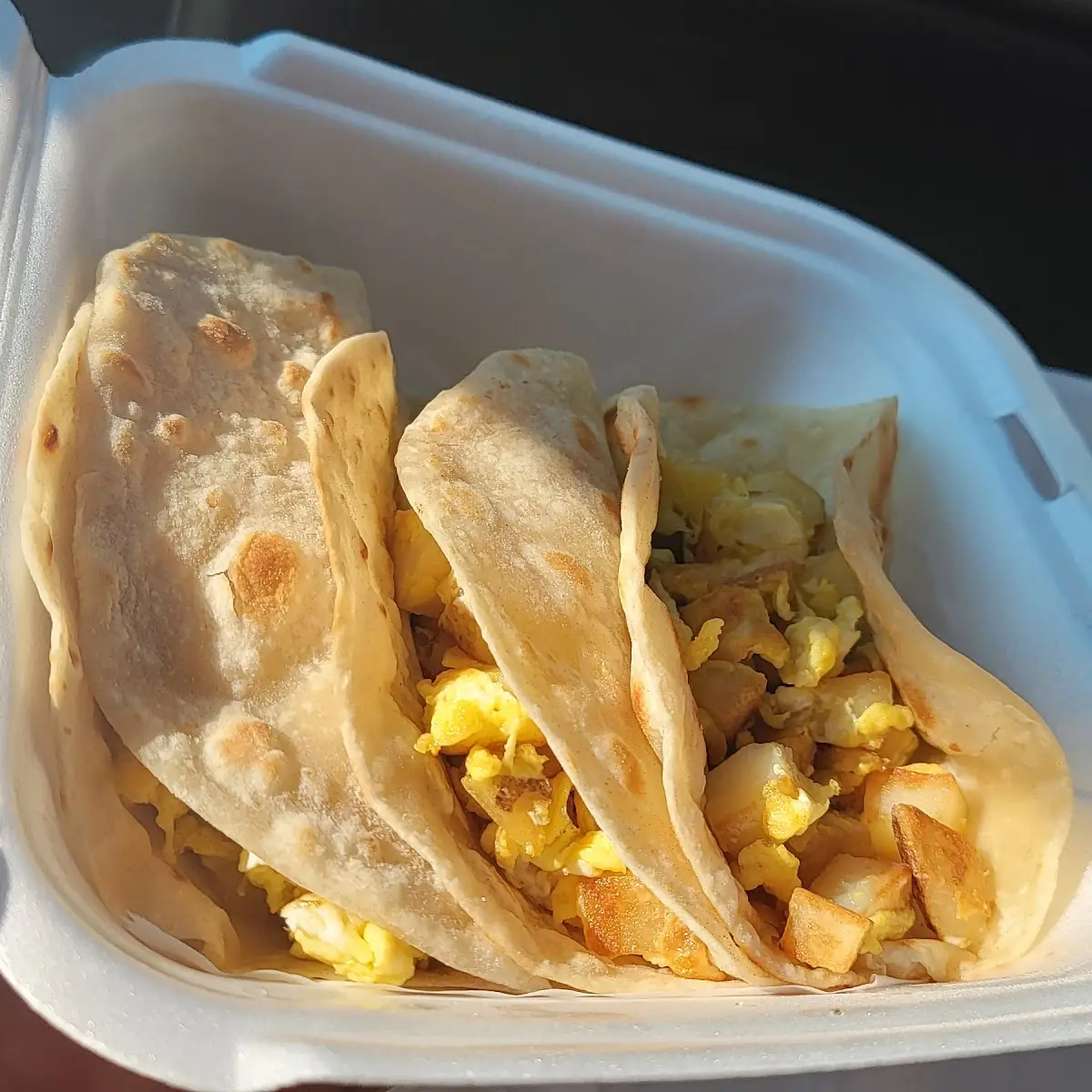 Egg Potato Flour Tortilla Taco