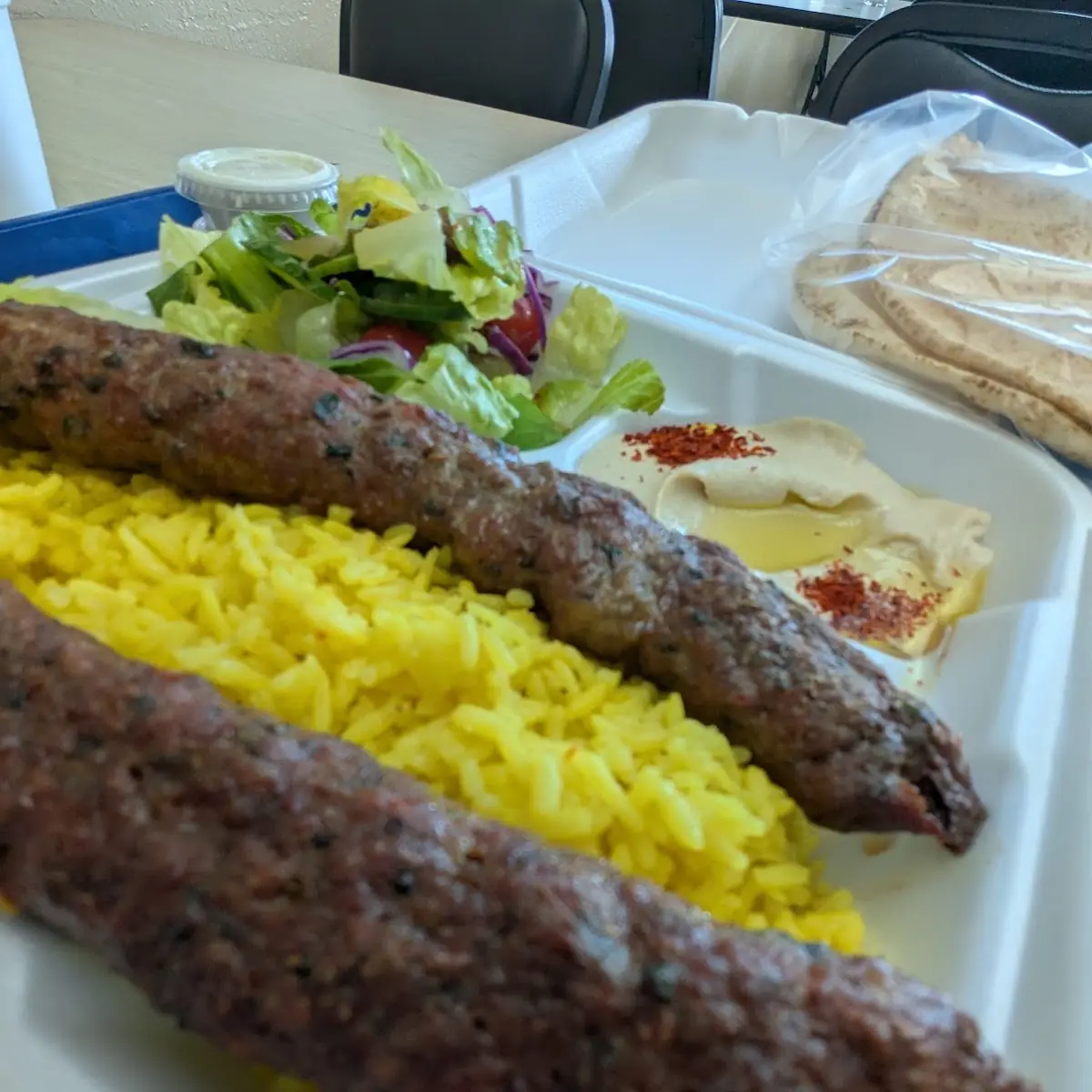 Chicken Kebab and Falafel