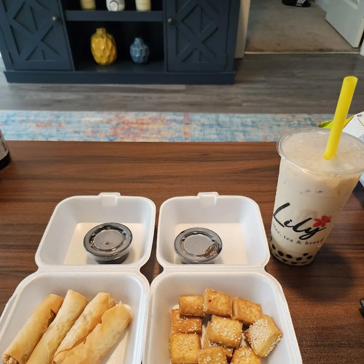 Fried Tofu and Spring Roll