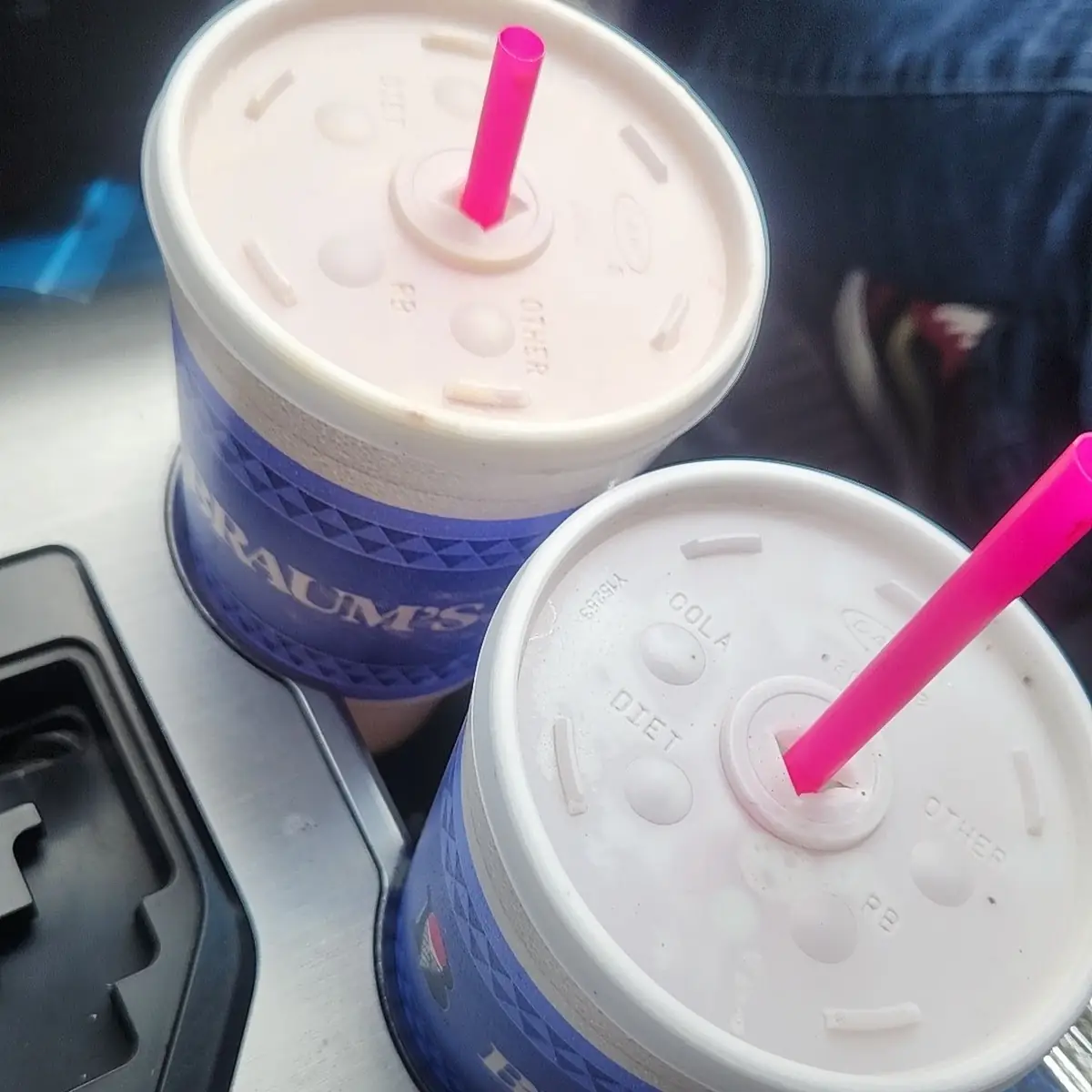 Large Cookie Dough Shake and Large Mint Chocolate Chip Shake