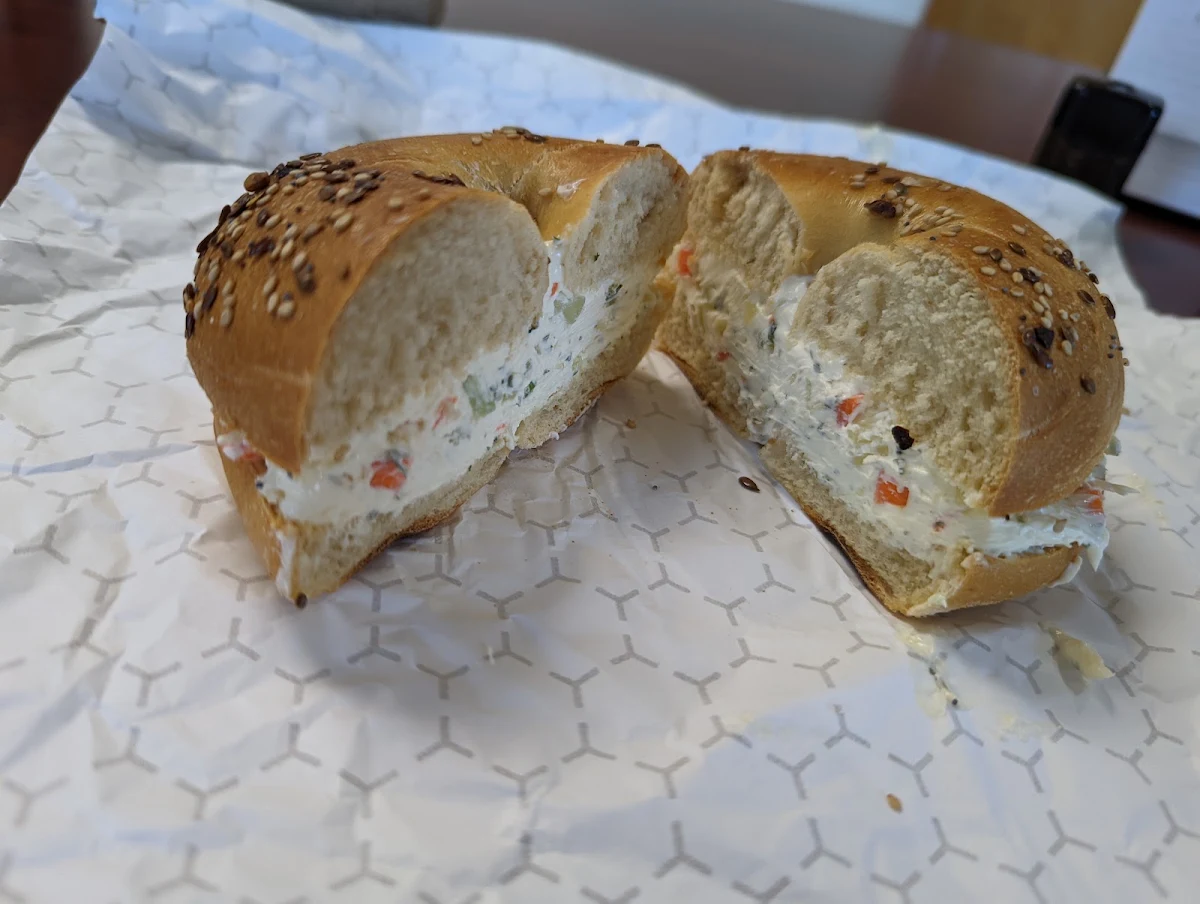 Everything Bagel with Veggie Cream Cheese