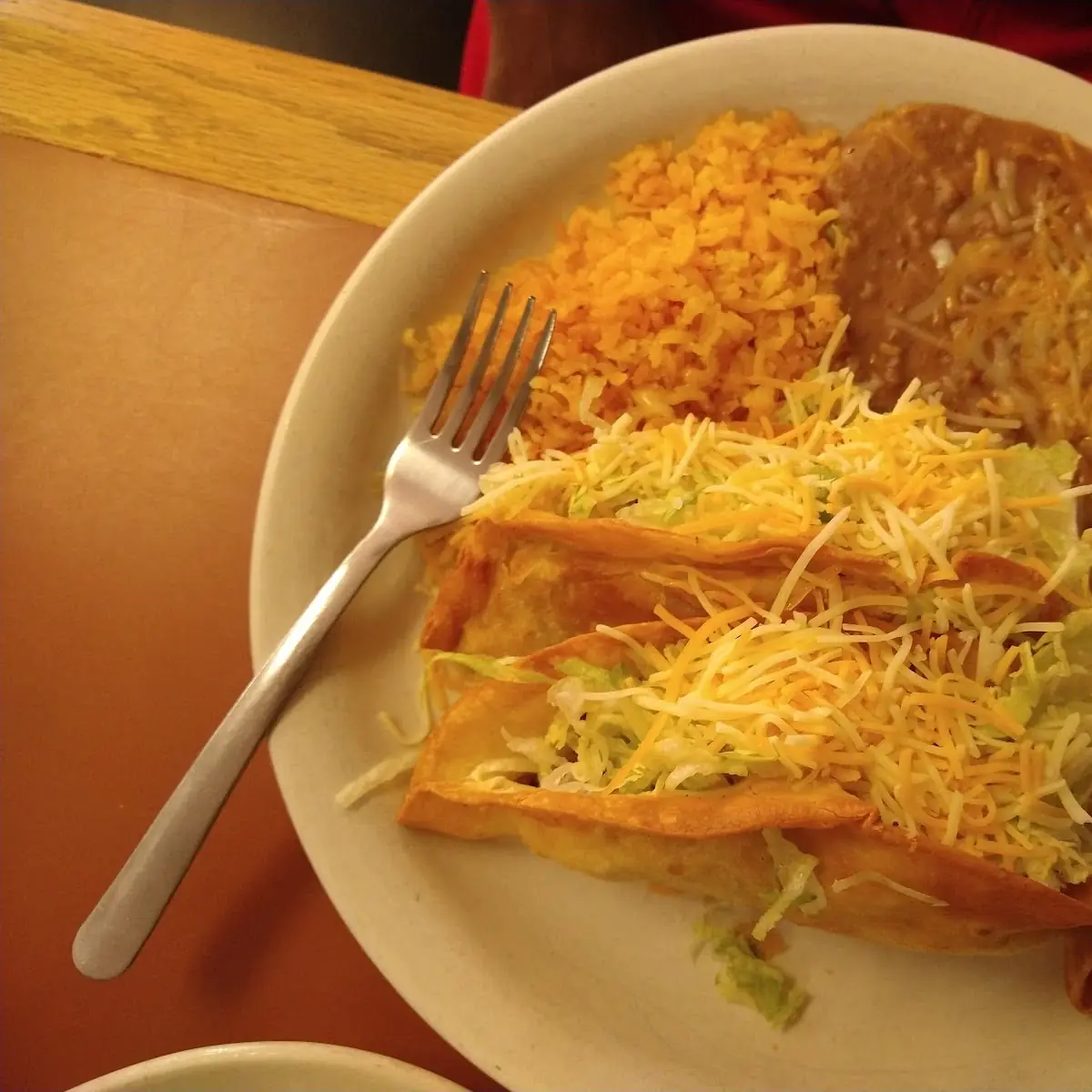 Ground Beef Fried Flour Taco Dinner