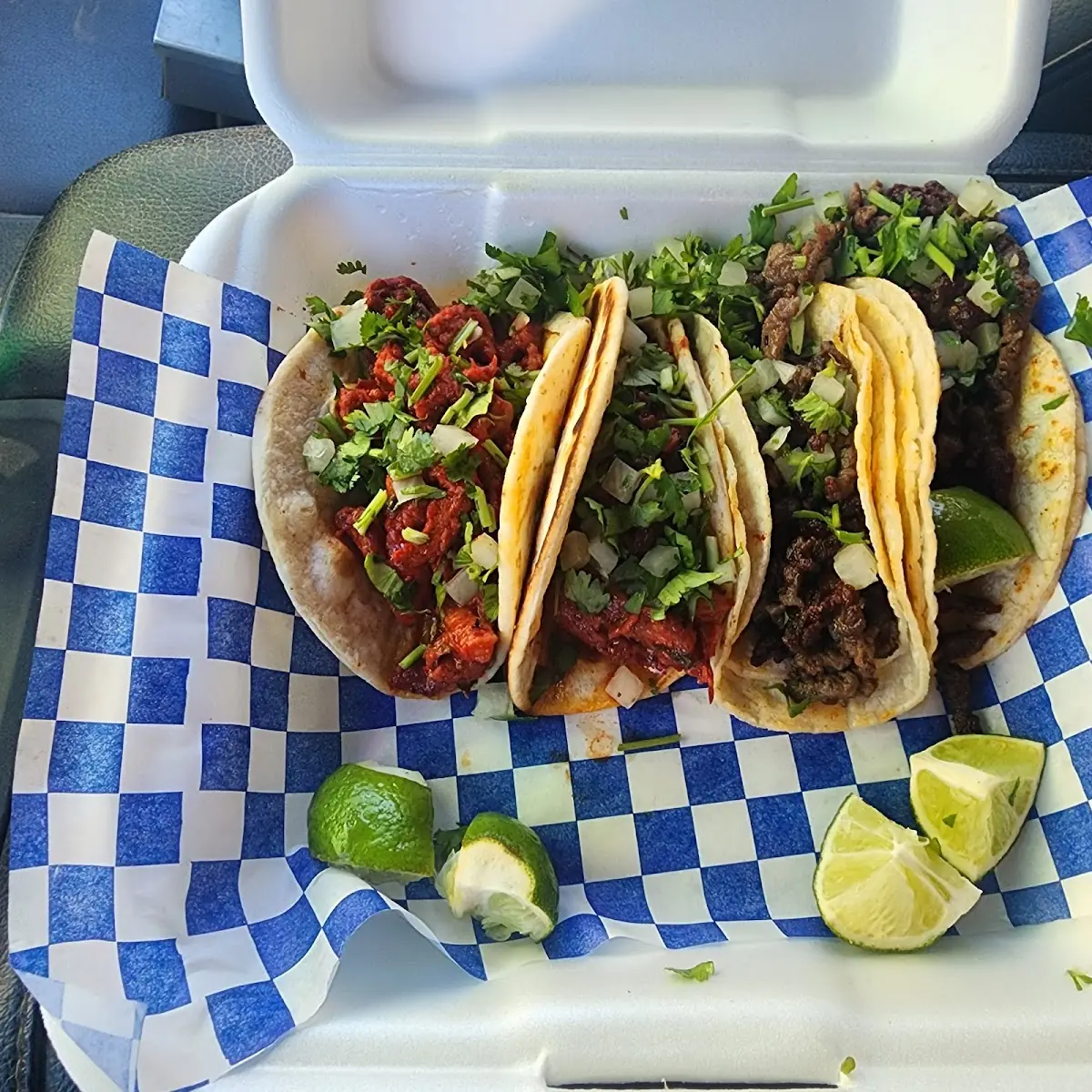 2 Asada Tacos and 2 Al Pastor Tacos