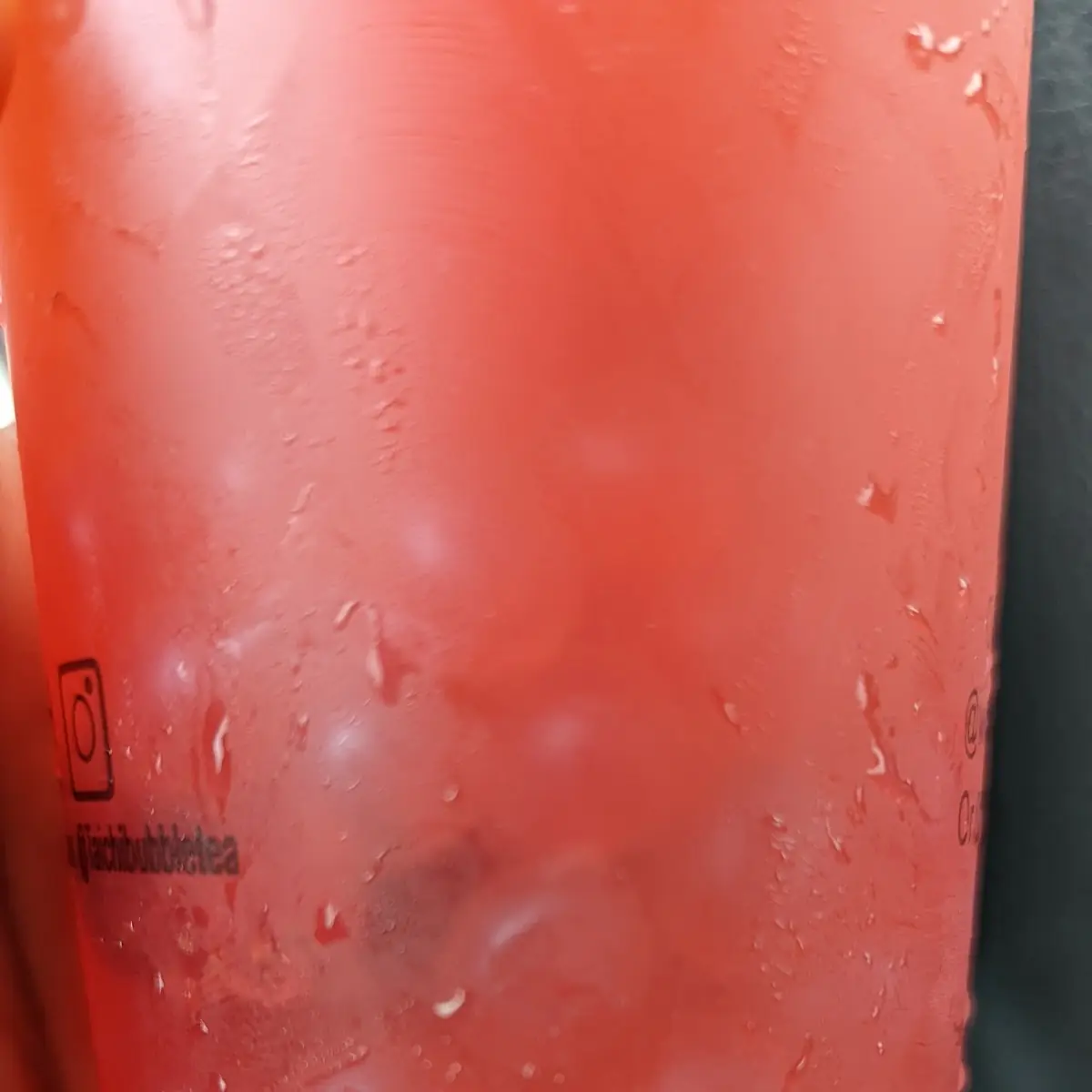 Strawberry Green Tea with Strawberry Bubbles