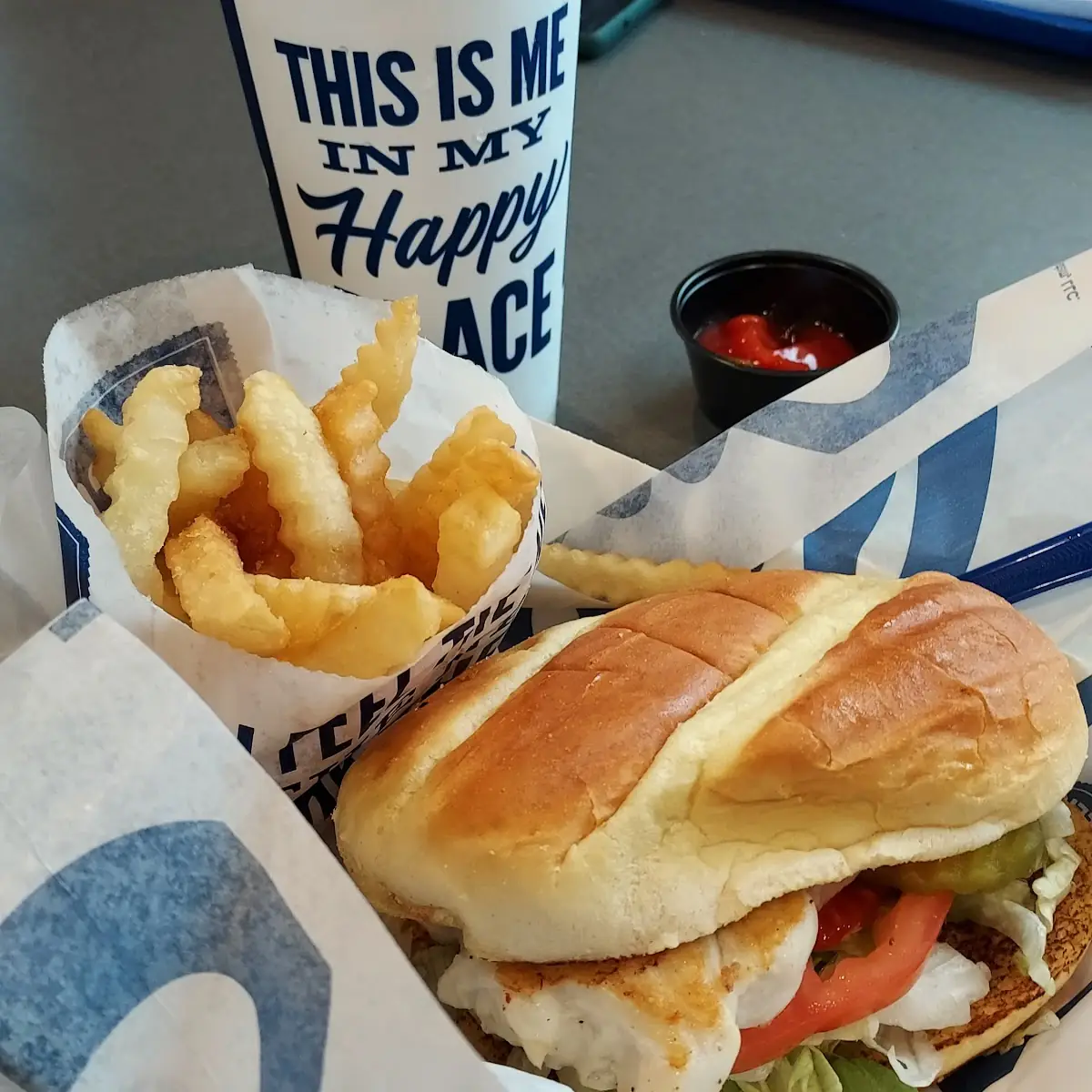 Cheese Burger and Fries