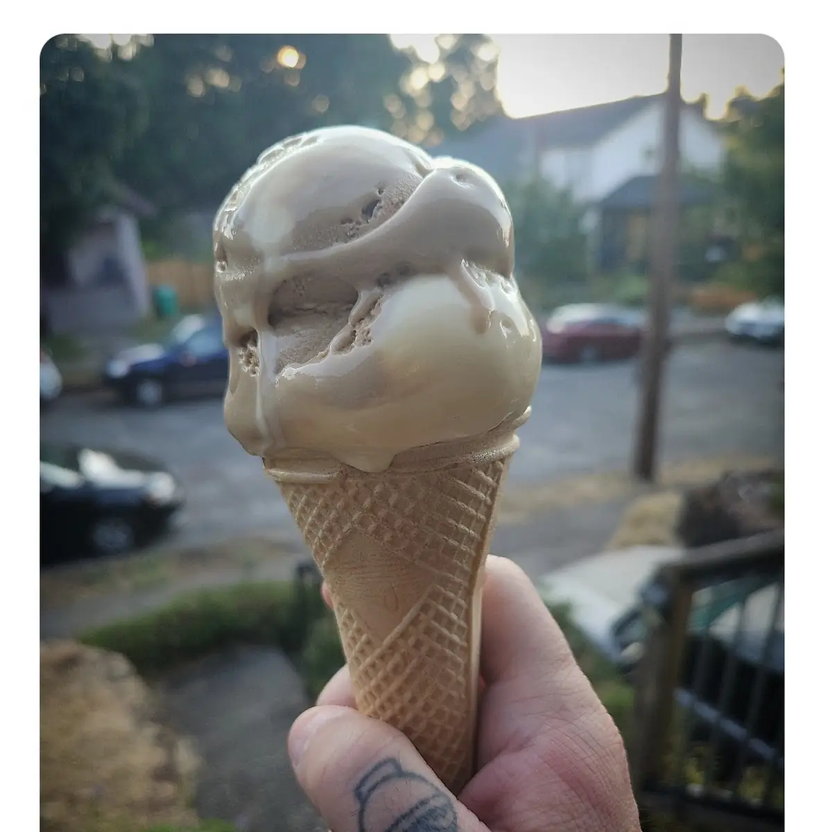Vietnamese Iced Coffee Ice Cream Cone