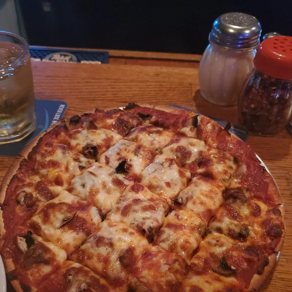 10 Thin Crust Sausage Pepperoni Mushroom Bite Size Cut