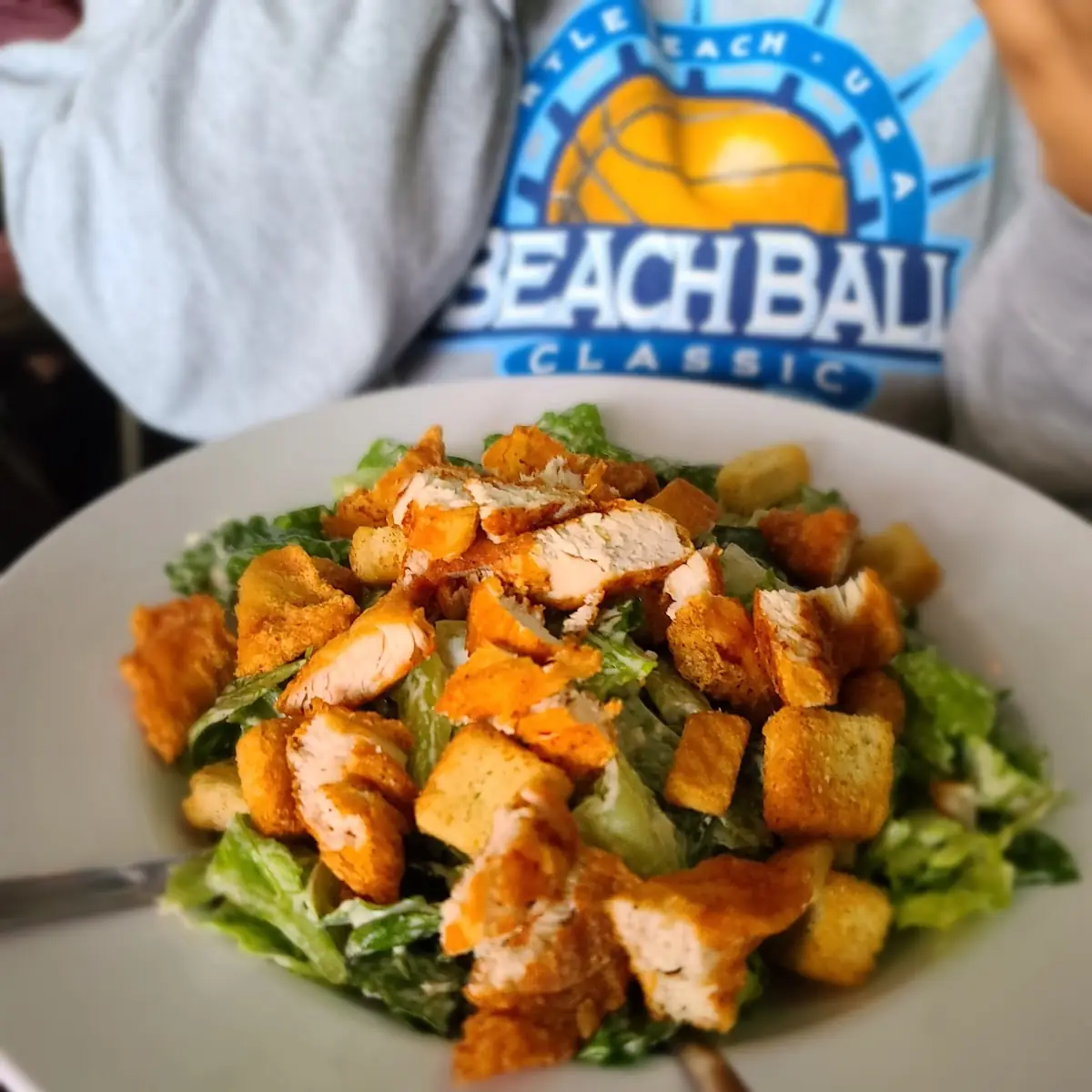 Fried Chicken Caesar Salad