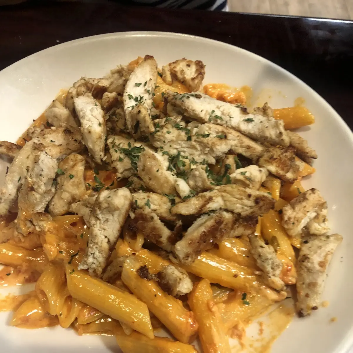 Penne Vodka with Grilled Chicken Breast