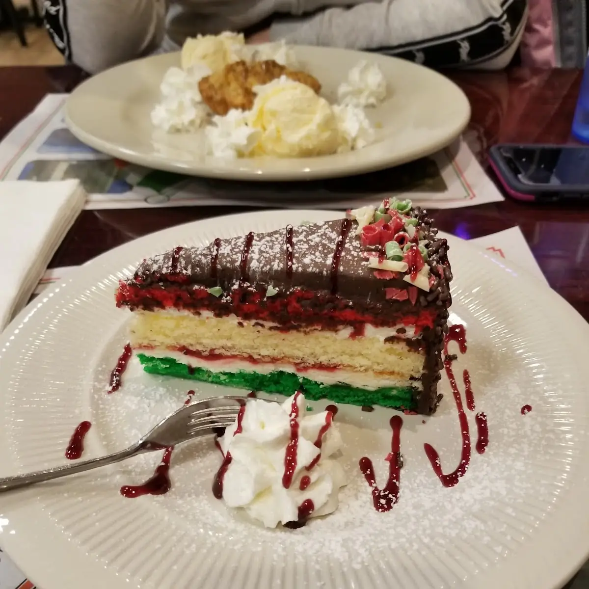 Tri Color Cake Slice