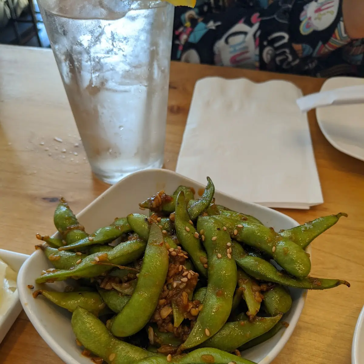 Wok Seared Garlic Edamame