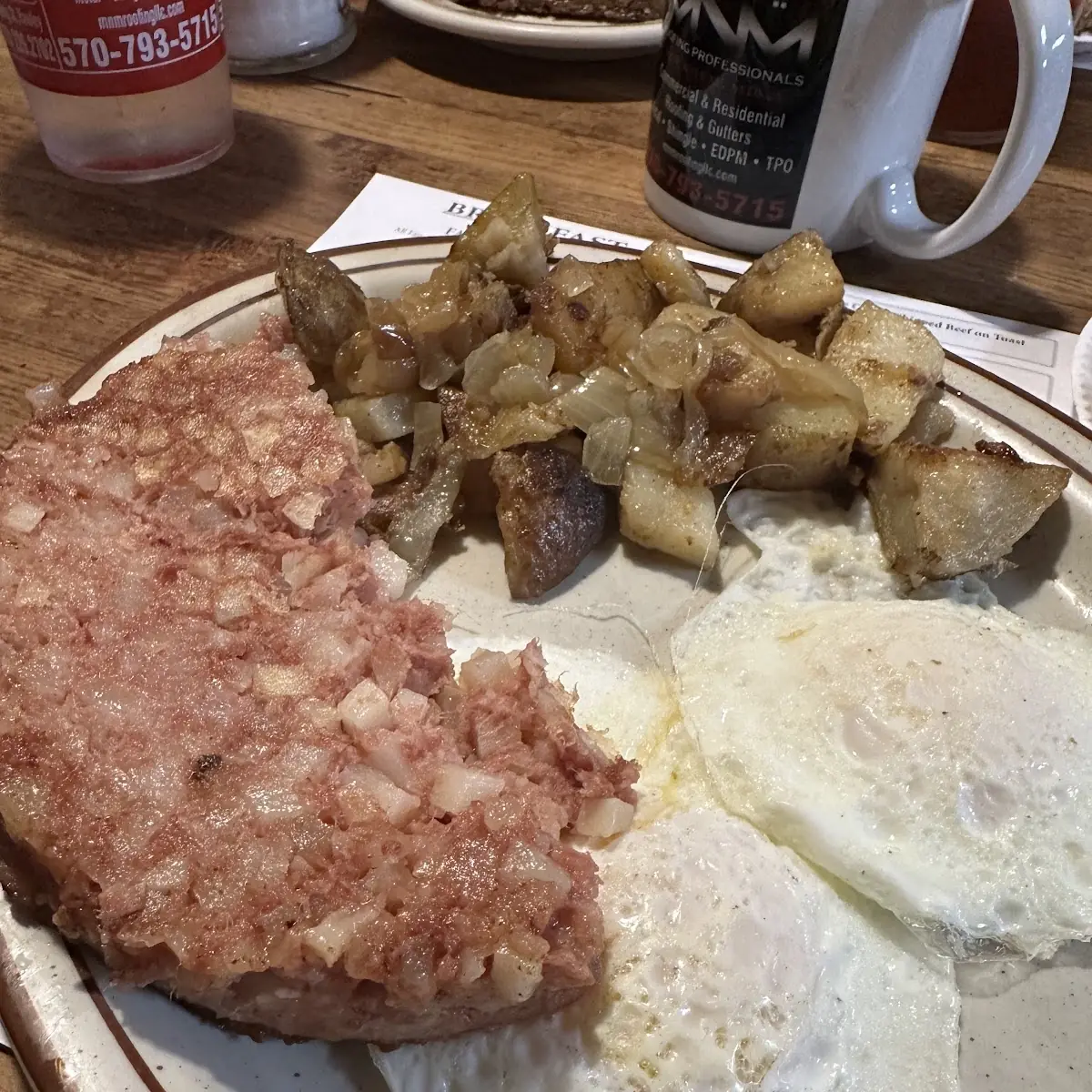 Corned Beef Hash and Eggs over Easy