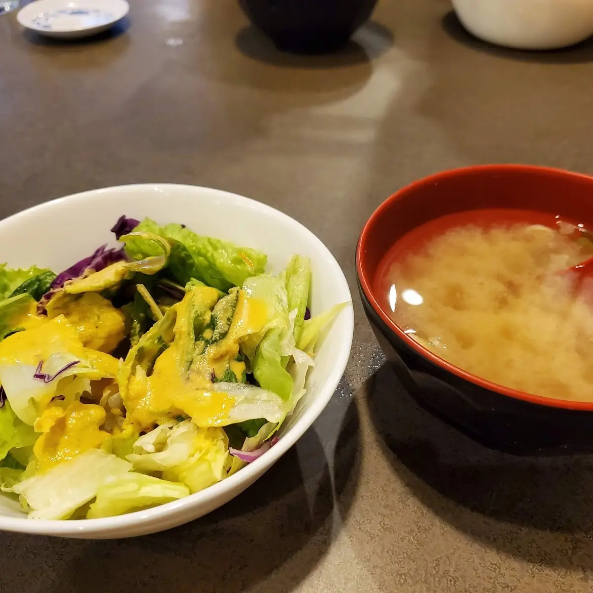 Miso Soup and Salad