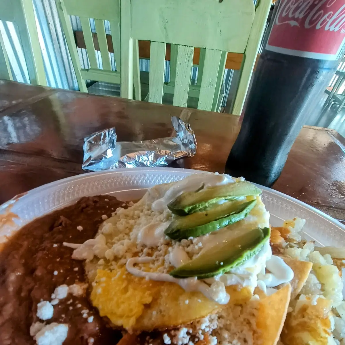 Breakfast Tacos and Chilaquiles Plate