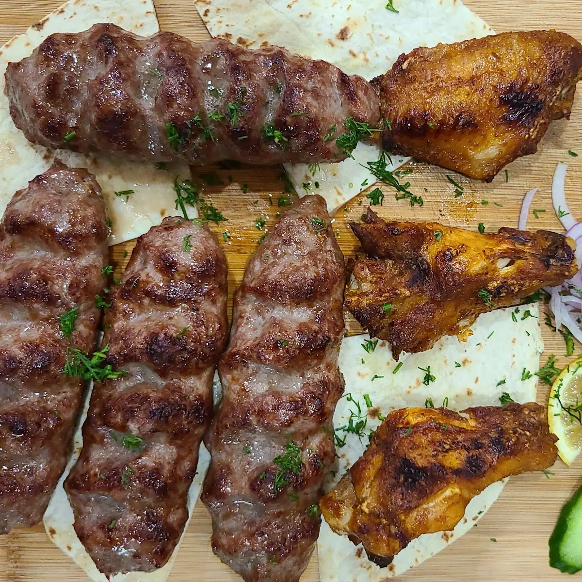 Beef Kabab and Chicken Kabob