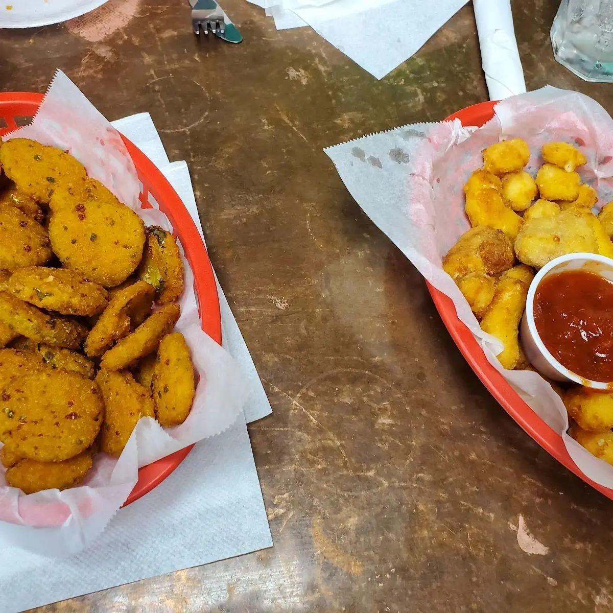 Fried Cheese Curds and Deep Fried Pickles