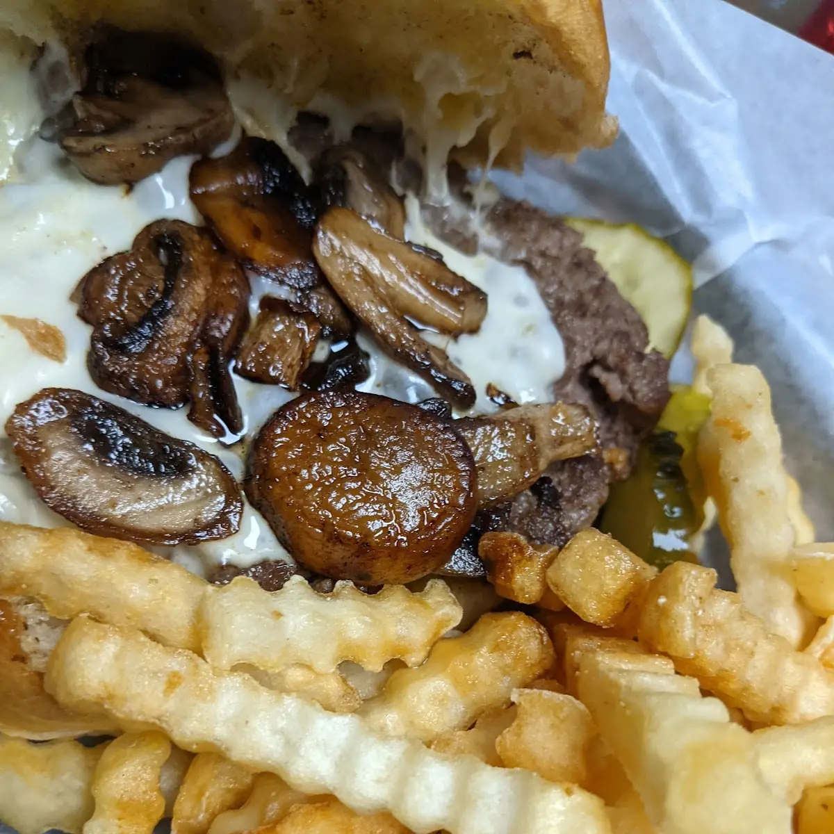 Mushroom Swiss Burger