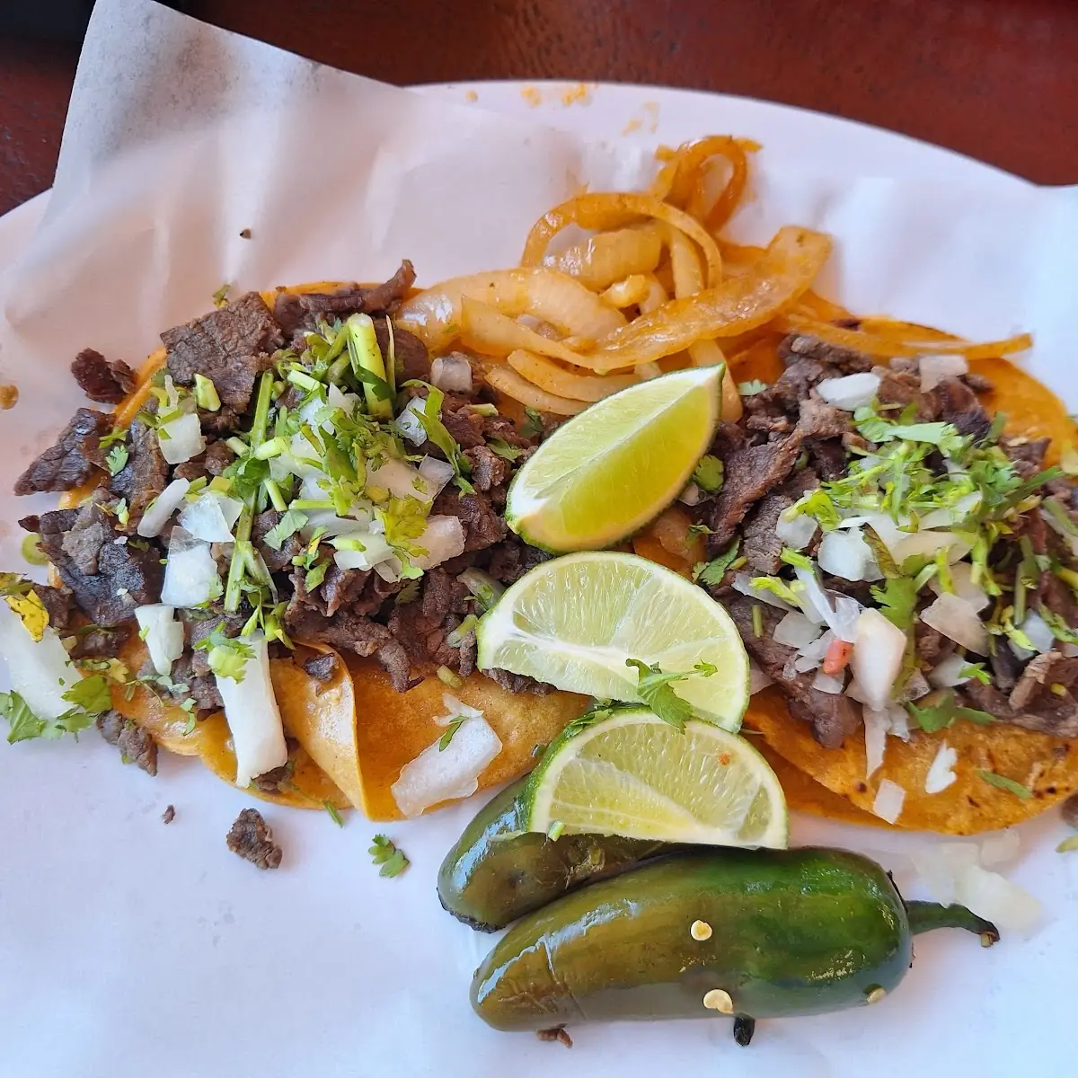 1 Carne Asada Taco 1 Carnitas