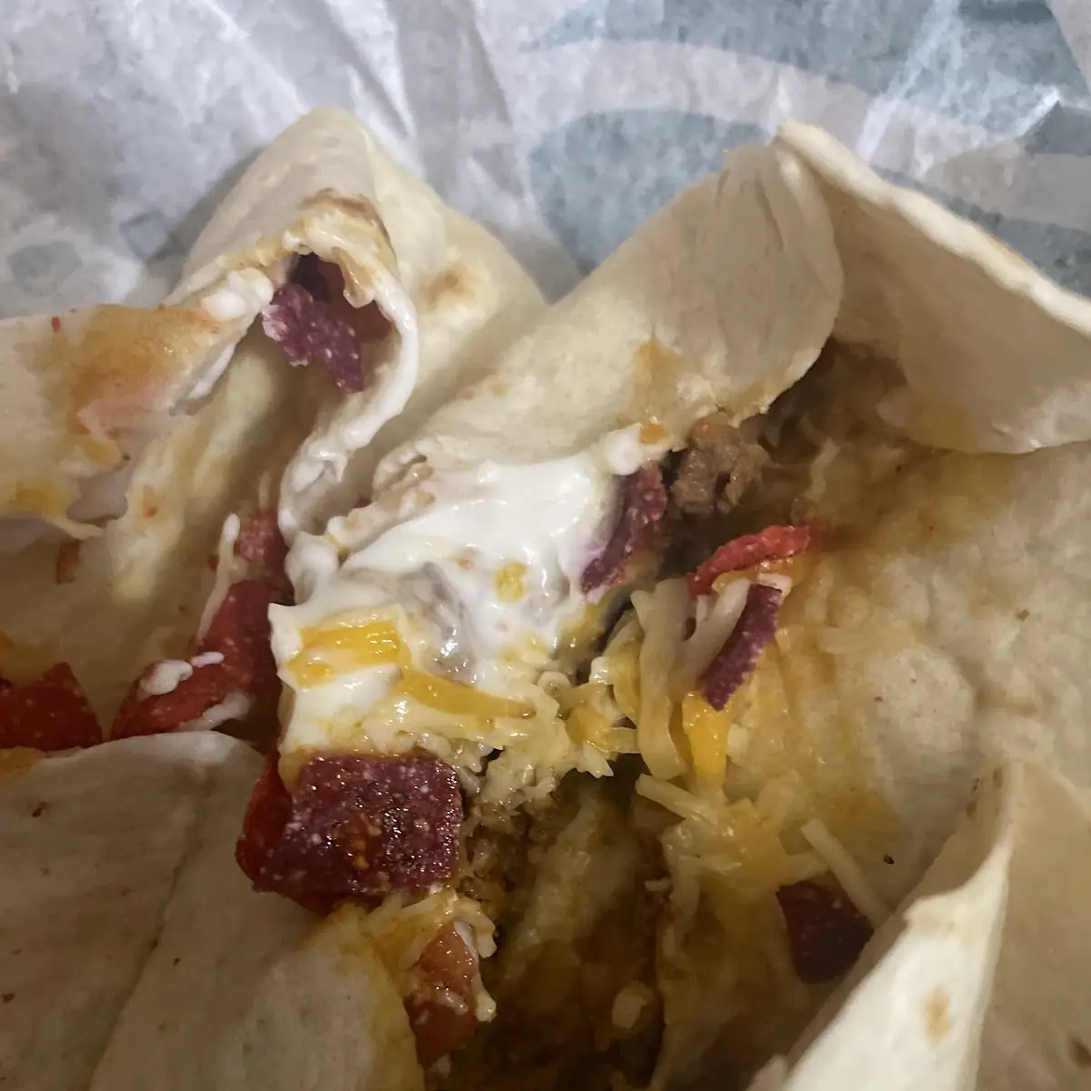 Grande Toasted Breakfast Burrito Bacon