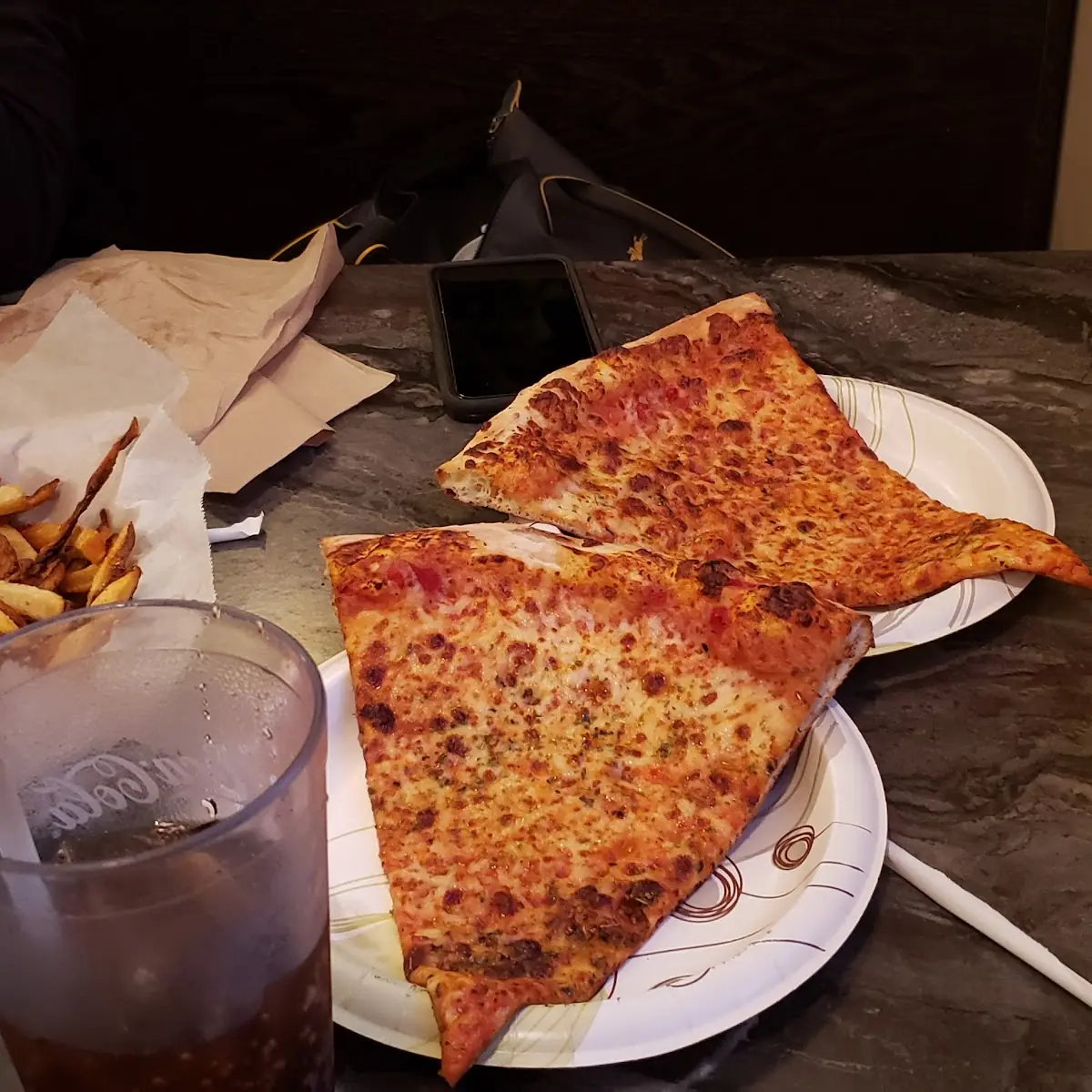 Cheese Pizza and Fries