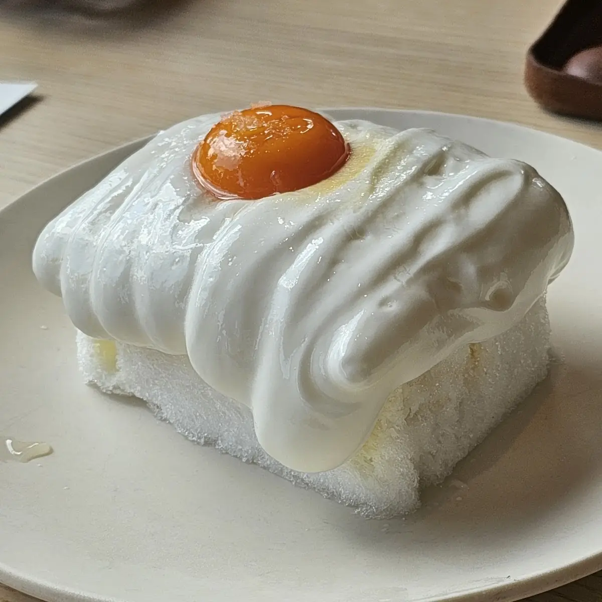 Shaped Ice with an Egg Yolk