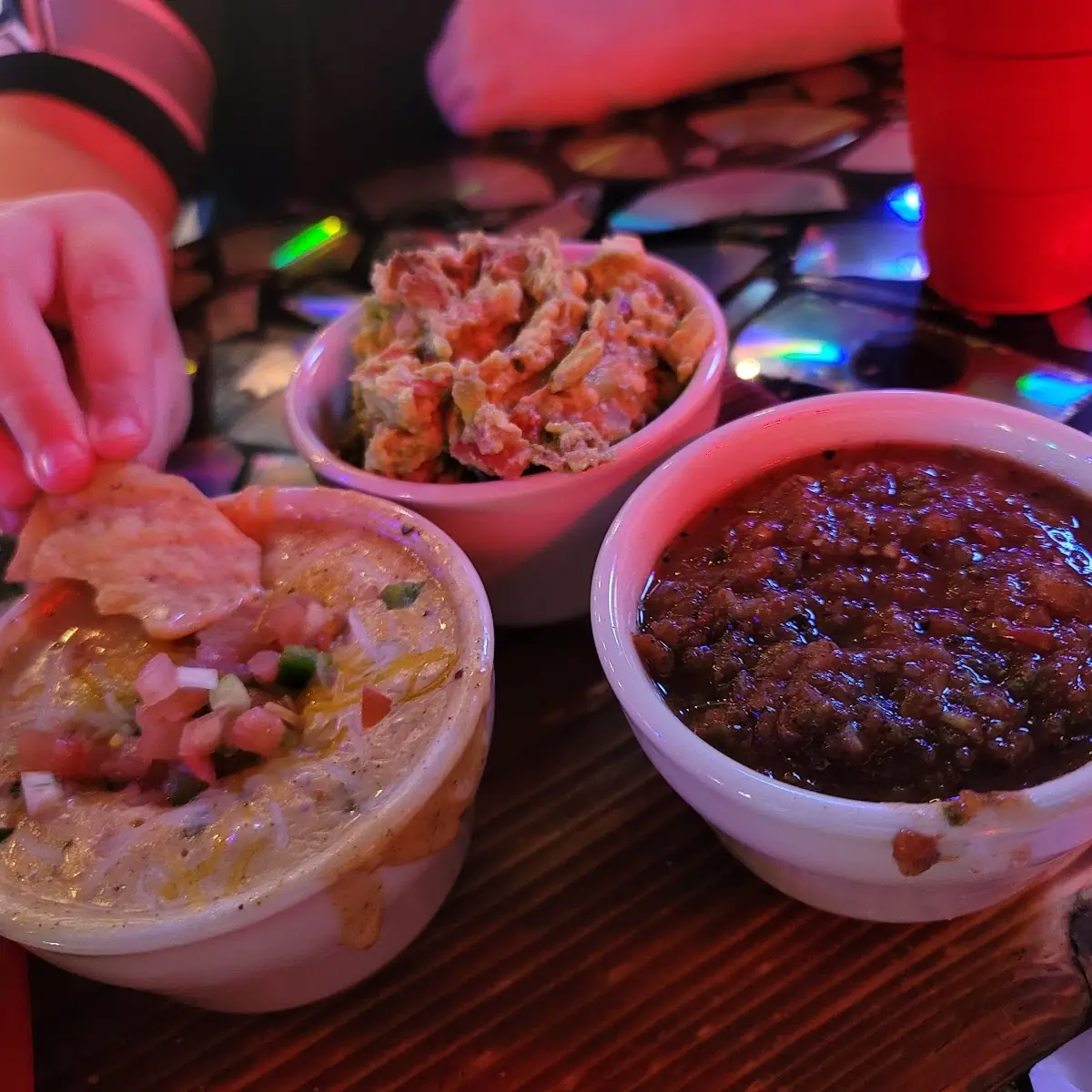 Salsa Queso and Guacamole