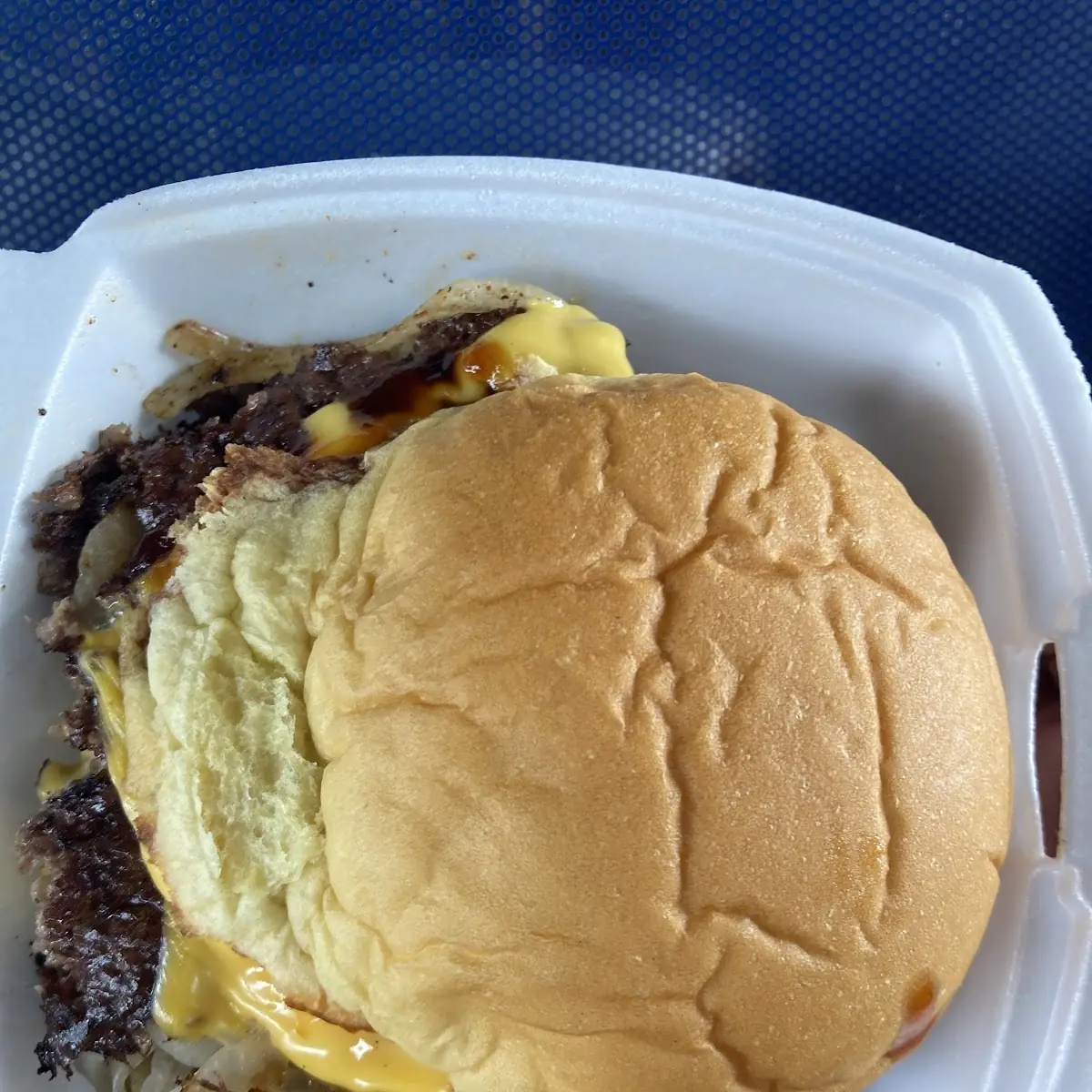 Double Cheeseburger with Grilled Onions