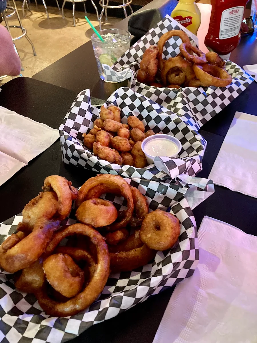 Appetizers Cheese Curds and Onion Rings