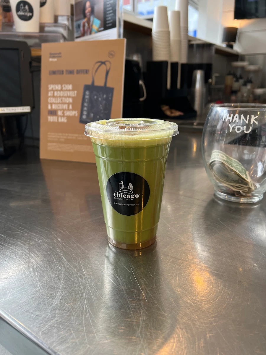 Lavender Iced Matcha Latte