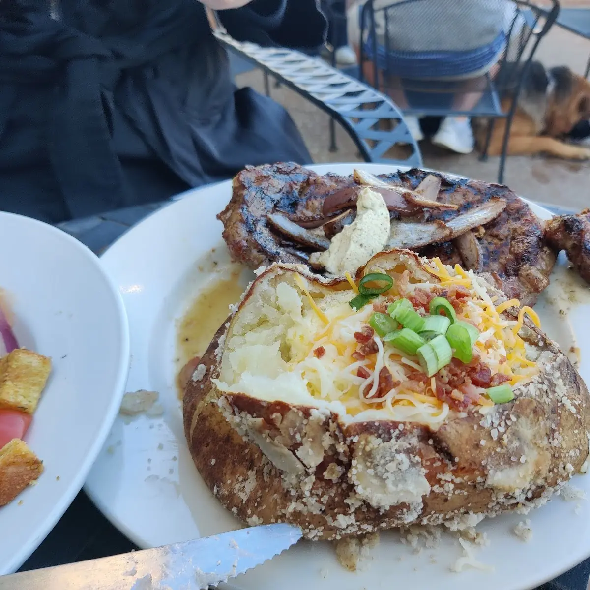 Ribeye with Loaded Baked Potato