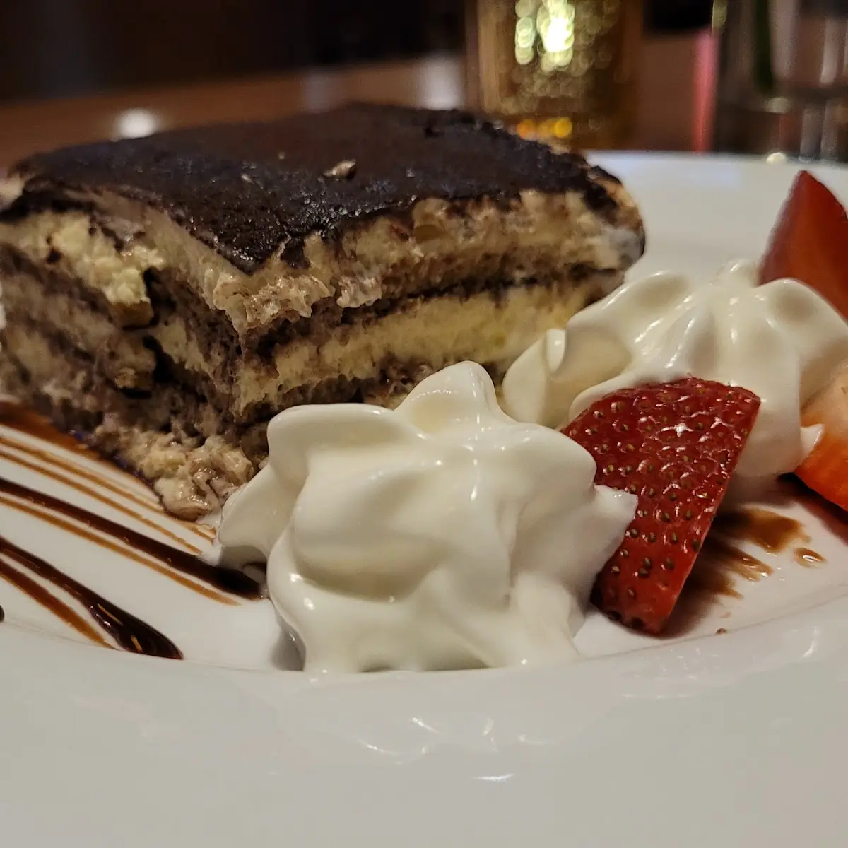 Chocolate Tiramisu with Fresh Berries and Cream