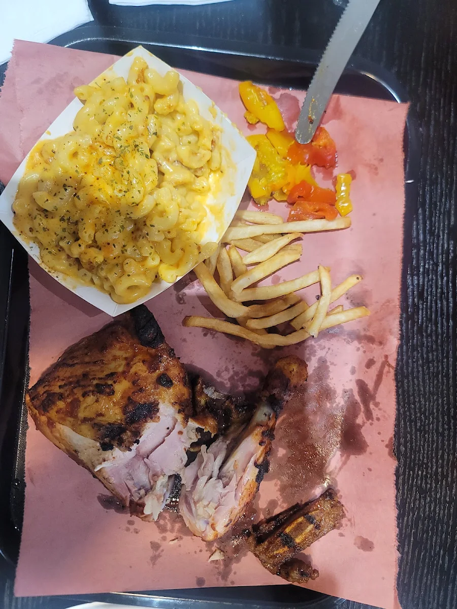 Peri Peri Chicken Plate and Mac and Cheese, Northern Smokes Whitby