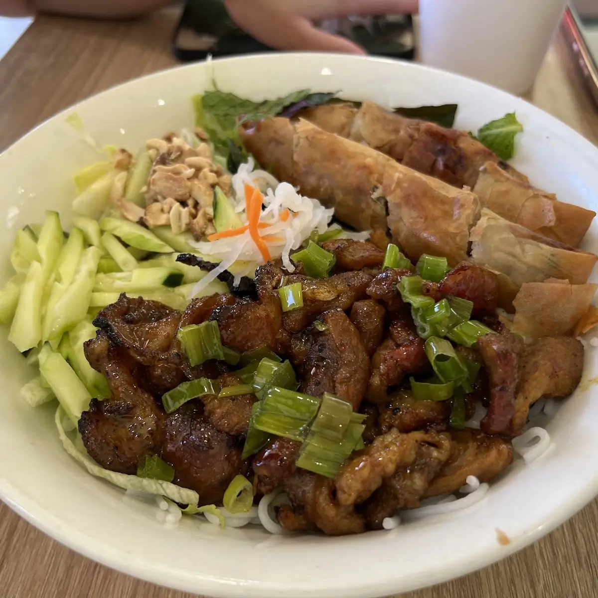 Charbroiled Beef & Egg Rolls with Vermicelli