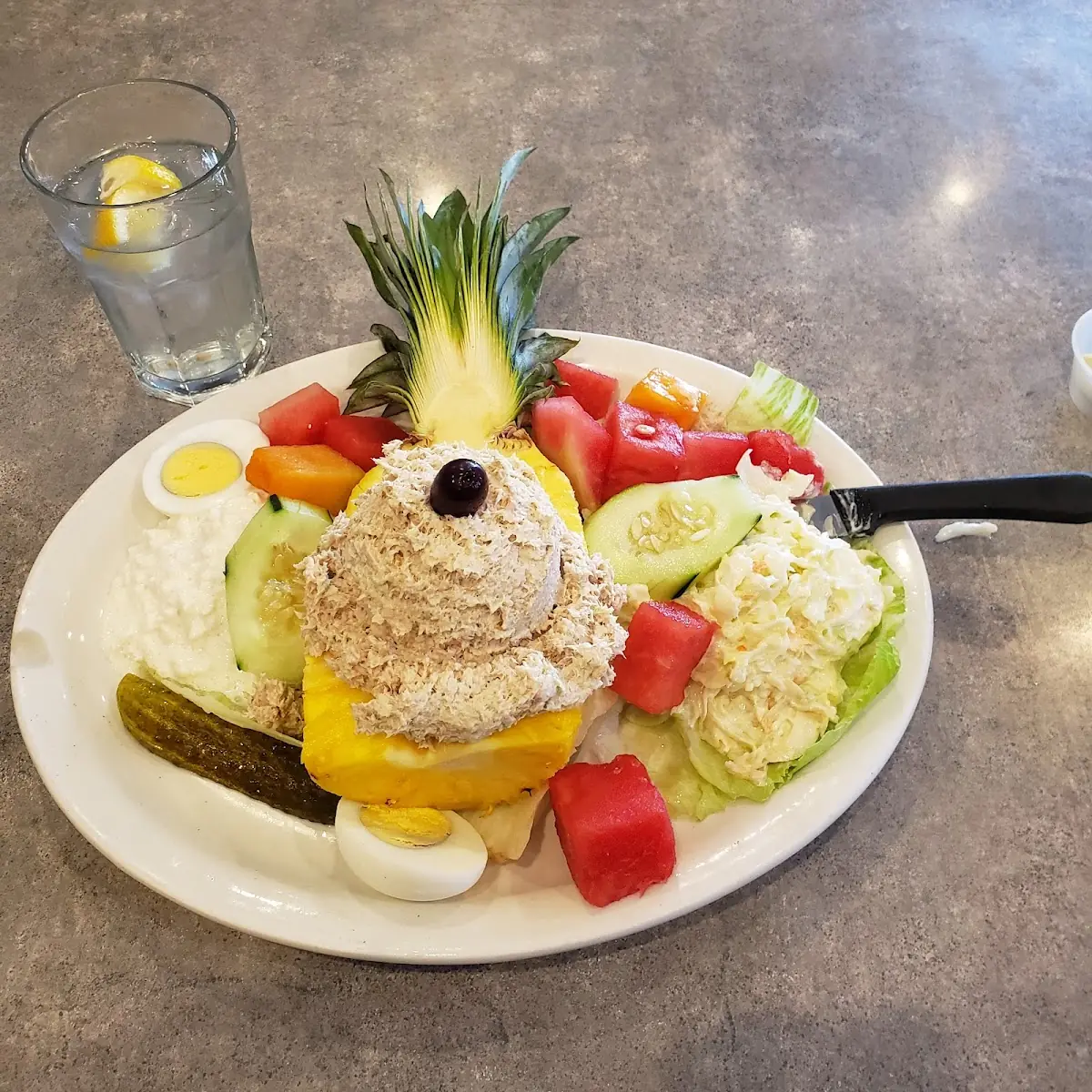 Tuna Salad Stuffed Pineapple
