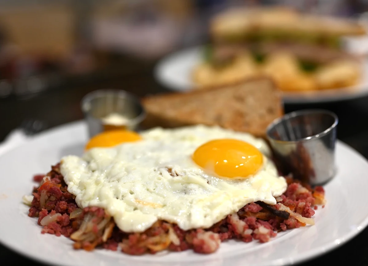 Corned Beef Hash and Poached Eggs