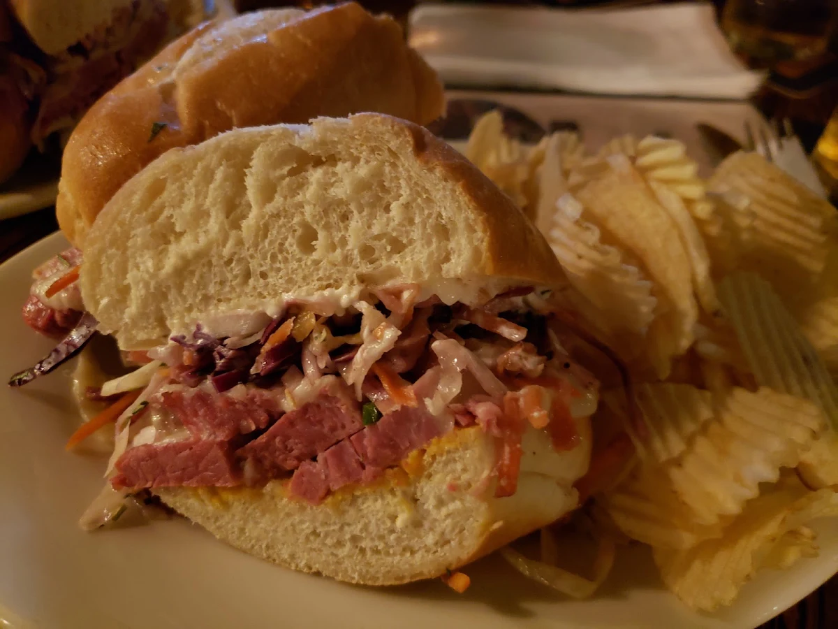 Corned Beef Sandwich and Slaw