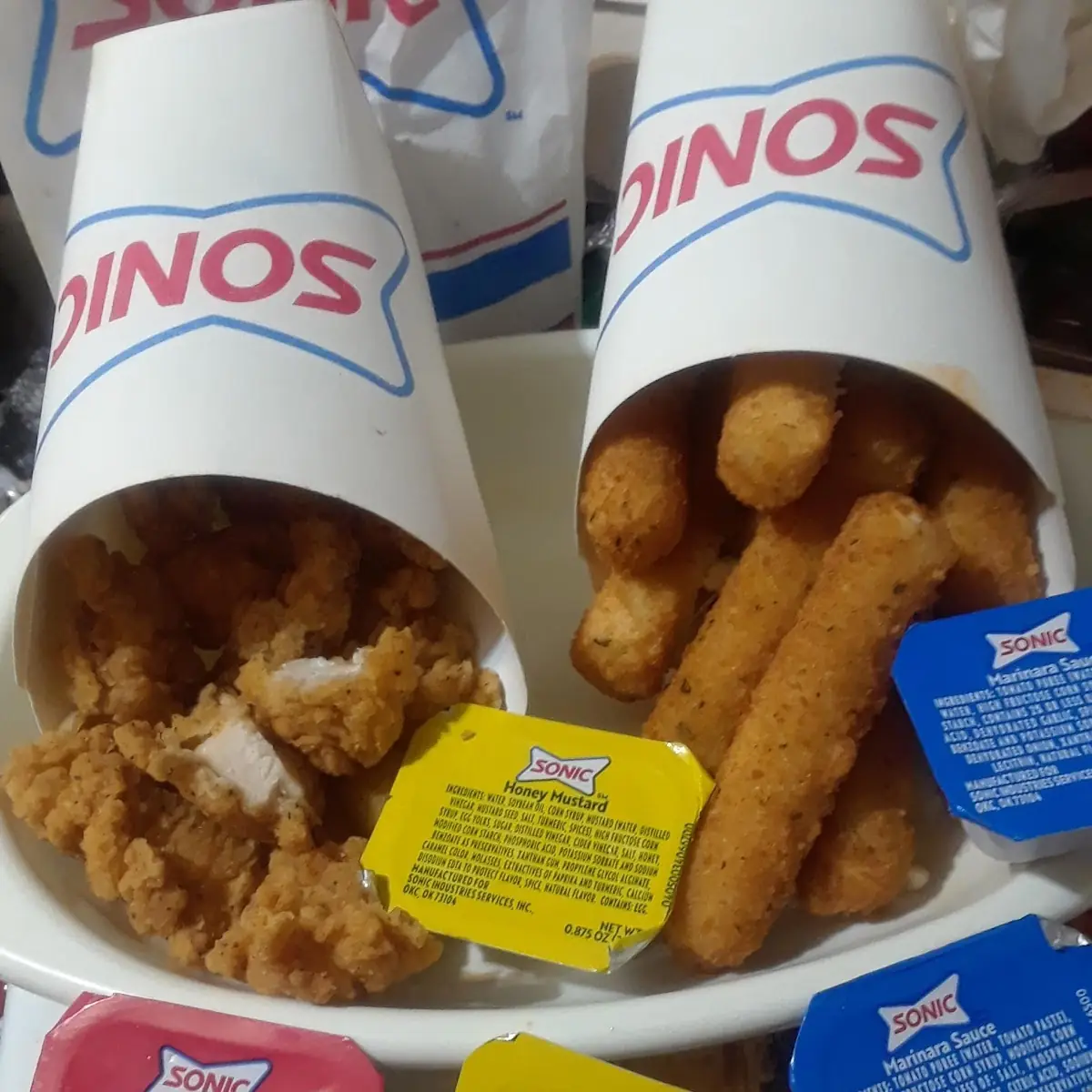 lrg Chicken Nuggets & lrg Mozzarella Cheese Sticks