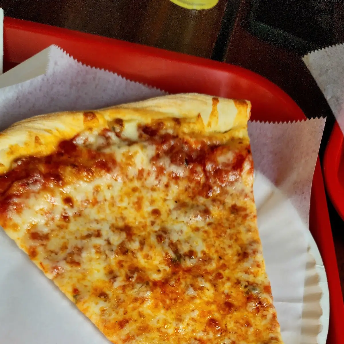 Margherita Pizza Slice with Basil