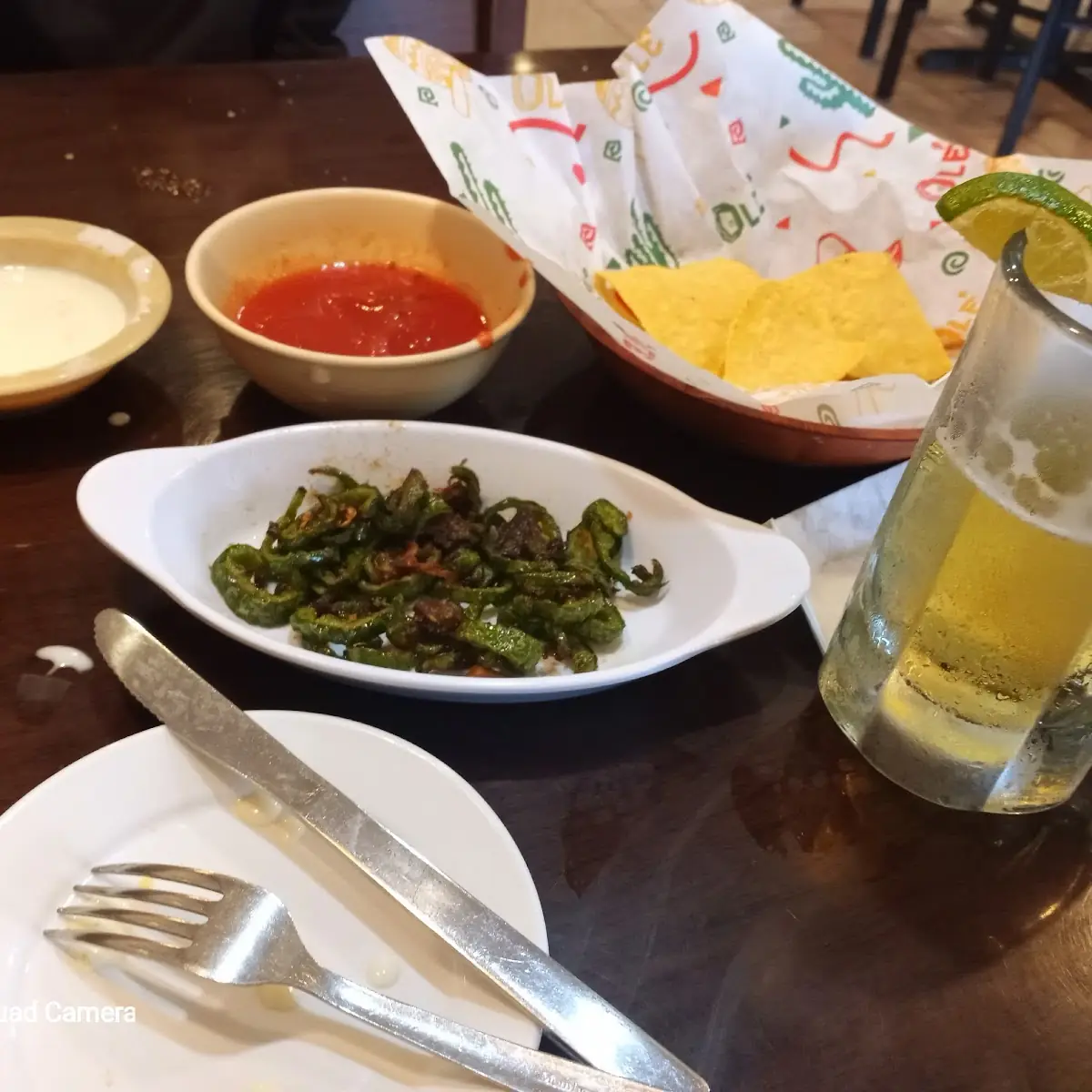 Chips and Dip with Grilled Jalapenos